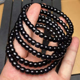 [Faceted Bead] Natural Black Jade with Agate - FateCord