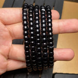 [Faceted Bead] Natural Black Jade with Agate - FateCord