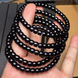 [Faceted Bead] Natural Black Jade with Agate - FateCord