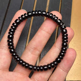 [Faceted Bead] Natural Black Jade with Agate - FateCord