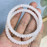 [Faceted Bead] Natural Hetian White Jade Bracelet - FateCord