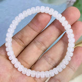 [Faceted Bead] Natural Hetian White Jade Bracelet - FateCord
