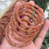 [Faceted Bead] Natural Sunstone/Golden Sand Cat's Eye/Orange Moonstone - FateCord