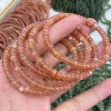 [Faceted Bead] Natural Sunstone/Golden Sand Cat's Eye/Orange Moonstone - FateCord