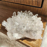 FateCord Natural Clear Quartz Chrysanthemum Cluster & Raw Purifying Stone - FateCord