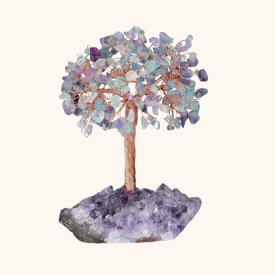FateCord Natural Fluorite Energy Feng Shui Tree