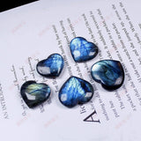 FateCord Natural Labradorite & Moonstone Heart - Shaped Raw Crystal - FateCord