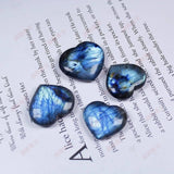 FateCord Natural Labradorite & Moonstone Heart - Shaped Raw Crystal - FateCord