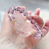 [Fox Fairy] Amethyst and White Crystal Nine - tailed Fox Princess Crystal Bracelet - FateCord