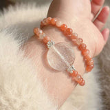 [Fox Fairy] Arusha Beryl & Sunstone & White Crystal Supreme Wealth God Zakiram Bracelet - FateCord