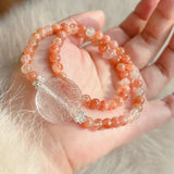[Fox Fairy] Arusha Beryl & Sunstone & White Crystal Supreme Wealth God Zakiram Bracelet - FateCord