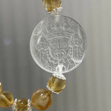 [Fox Fairy] Aset Citrine Crystal & Purifying White Crystal Zakiram Wealth Goddess Bracelet - FateCord