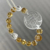 [Fox Fairy] Aset Citrine Crystal & Purifying White Crystal Zakiram Wealth Goddess Bracelet - FateCord