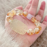 [Fox Fairy] Brings Love Natura Citrine & Crystal Fox Immortal Bracelet - FateCord
