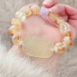 [Fox Fairy] Brings Love Natura Citrine & Crystal Fox Immortal Bracelet - FateCord