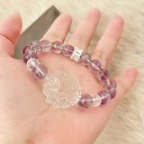[Fox Fairy] Natural Amethyst & White Crystal Nine - Tailed Fox Immortal Bracelet - FateCord