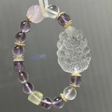 [Fox Fairy] White Crystal & Pink Crystal & Yellow Crystal & Bolivian Amethyst Nine - tailed Fox Bracelet - FateCord