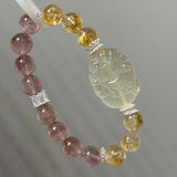 [Fox Fairy] Yellow Tower Crystal & Strawberry Crystal Business Performance Nine - tailed Fox Bracelet - FateCord