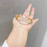 [Fox Fairy] Yellow Tower Crystal & White Crystal Fox Fairy Bangle Bracelet - FateCord