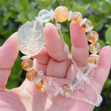 [Fox Fairy] Yellow Tower Crystal (Yellow Aseit) & Citrine Crystal Cultivation Nine - Tailed Fox Bracelet - FateCord