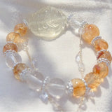[Fox Fairy] Yellow Tower Crystal (Yellow Aseit) & Citrine Crystal Cultivation Nine - Tailed Fox Bracelet - FateCord