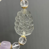 [Fox Fairy]Natural Citrine Quartz "Nine - Tailed Fox Fairy" Bead Bracelet/Charm & White Quartz & Rose Quartz - FateCord