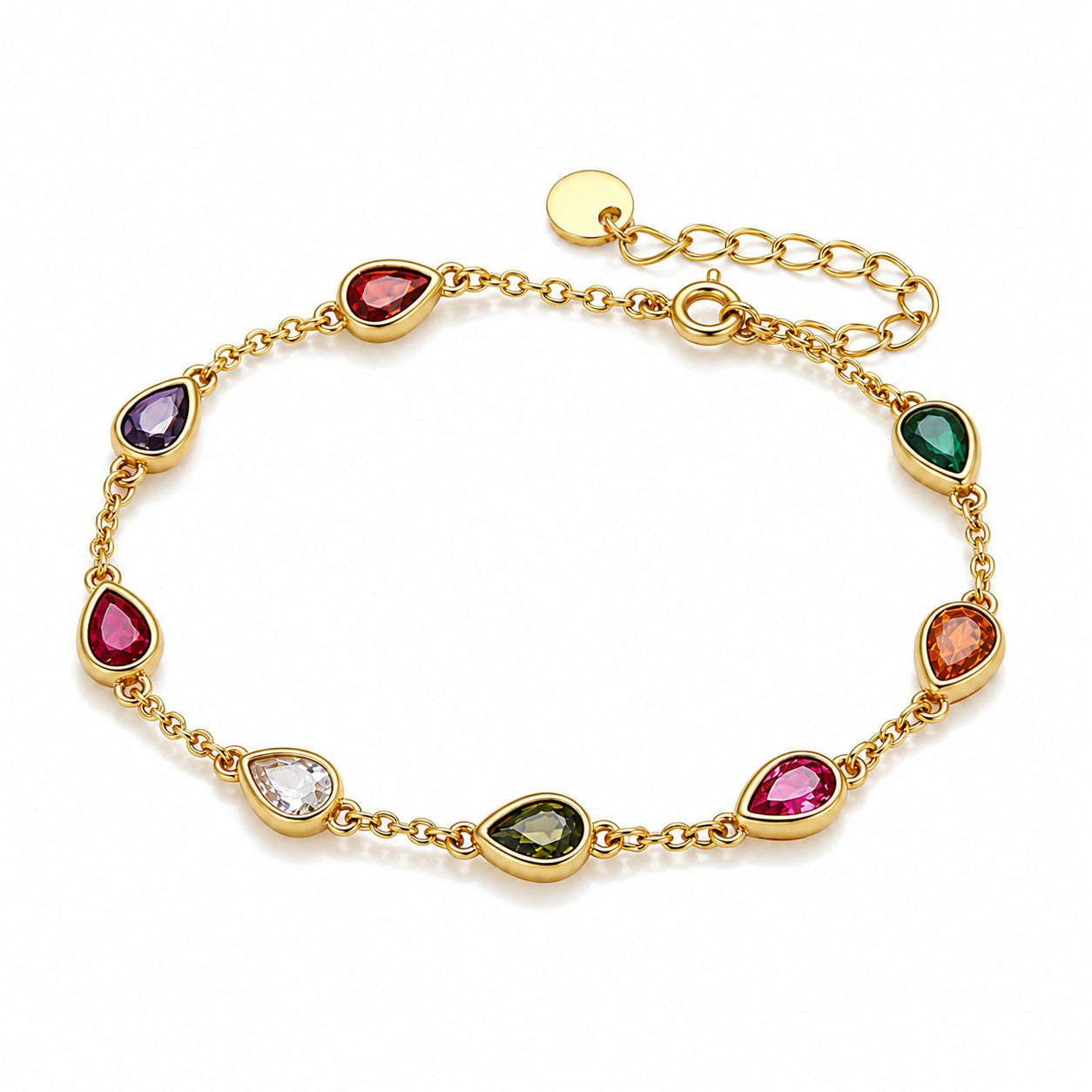 Rainbow Teardrop Bracelet