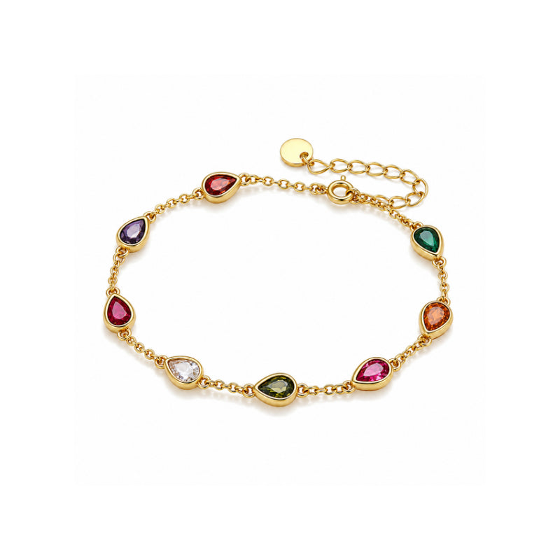 Rainbow Teardrop Bracelet