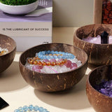 Natural Coconut Shell Crystal Cleansing and Charging Bowl - FateCord