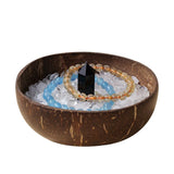 Natural Coconut Shell Crystal Cleansing and Charging Bowl - FateCord