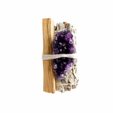 White Sage and Palo Santo Purifying Incense Stick with Crystal Combo