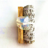 White Sage and Palo Santo Purifying Incense Stick with Crystal Combo - FateCord