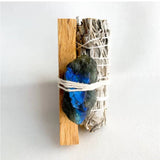 White Sage and Palo Santo Purifying Incense Stick with Crystal Combo - FateCord